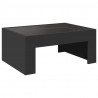 Stolik kawowy z LED Infinity, czarny, 70x50x30 cm
