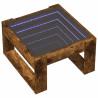 Stolik kawowy z LED Infinity, przydymiony dąb, 50x53x30 cm