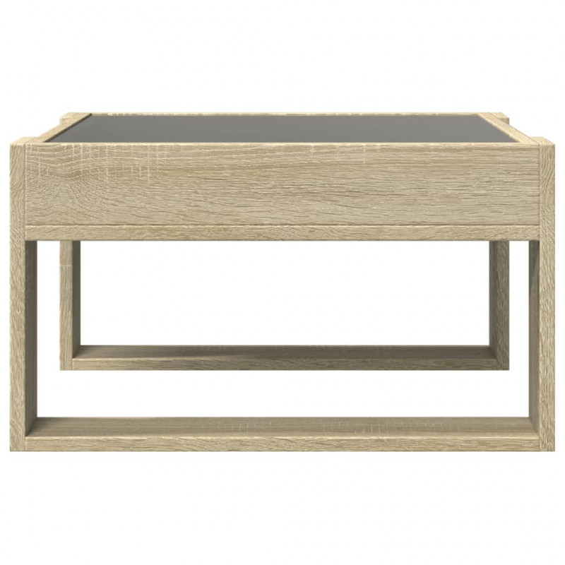 Stolik kawowy z LED Infinity, dąb sonoma, 50x53x30 cm