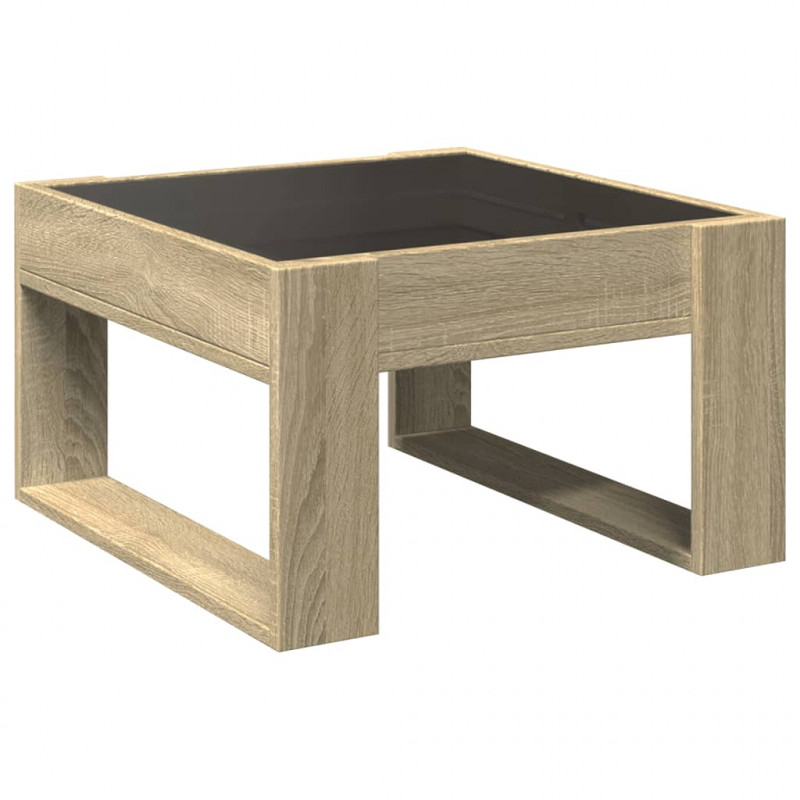 Stolik kawowy z LED Infinity, dąb sonoma, 50x53x30 cm