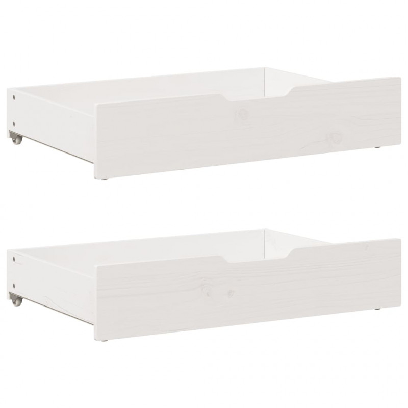 Rama łóżka bez materaca, biała, 120x200 cm, drewno sosnowe