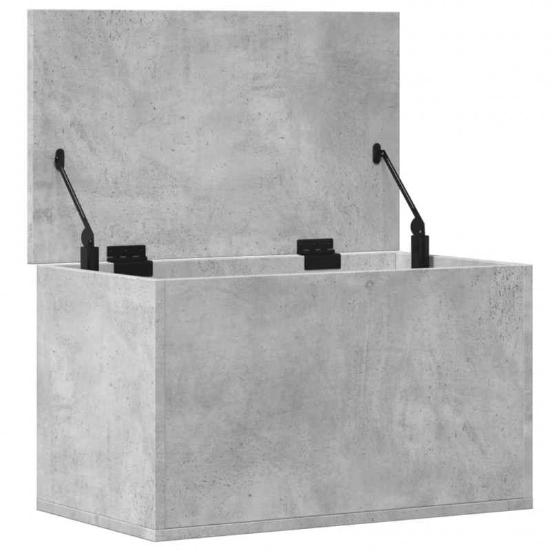 Skrzynia, szarość betonu, 60x35x35 cm, materiał drewnopochodny