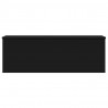 Skrzynia, czarna, 102x35x35 cm, materiał drewnopochodny
