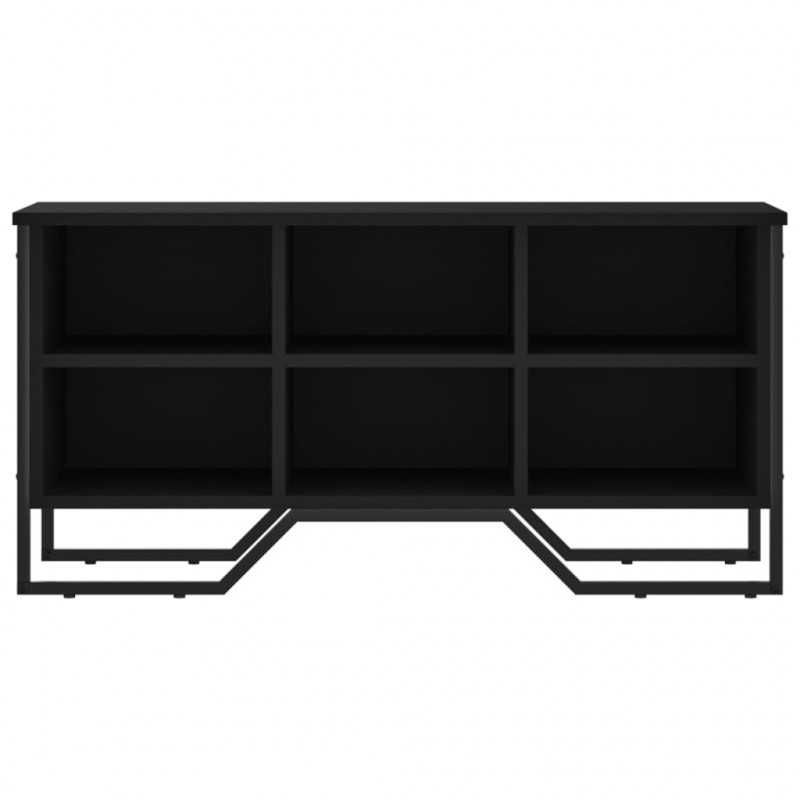 Szafka na buty, czarna, 90x38x45,5 cm, materiał drewnopochodny