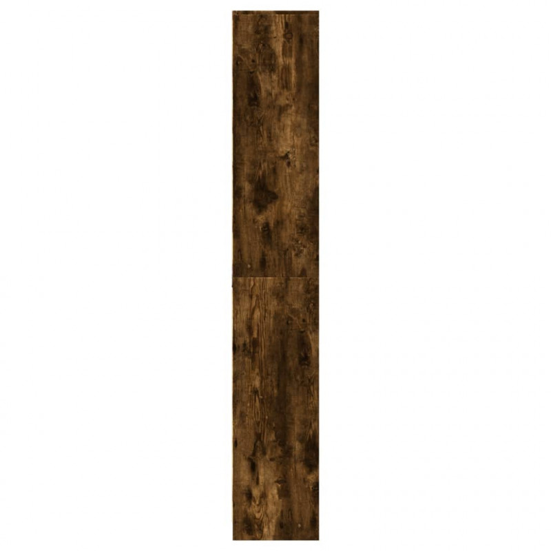 Wysoka szafka z LED, przydymiony dąb, 74x32,5x200 cm