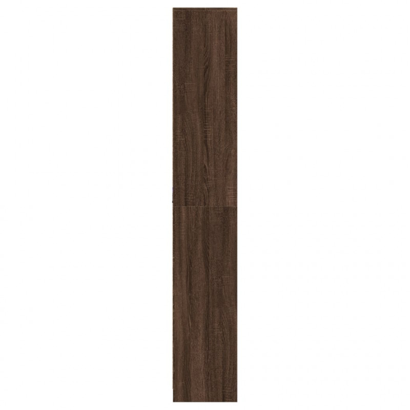 Wysoka szafka z LED, brązowy dąb, 41,5x32,5x200 cm
