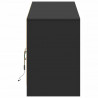 Szafka TV z LED, czarna, 180x34x50 cm, materiał drewnopochodny
