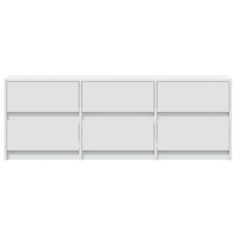 Szafka TV z LED, biała, 140x34x50 cm, materiał drewnopochodny