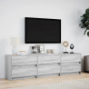 Szafka pod TV z LED, szary dąb sonoma, 180x34x50 cm