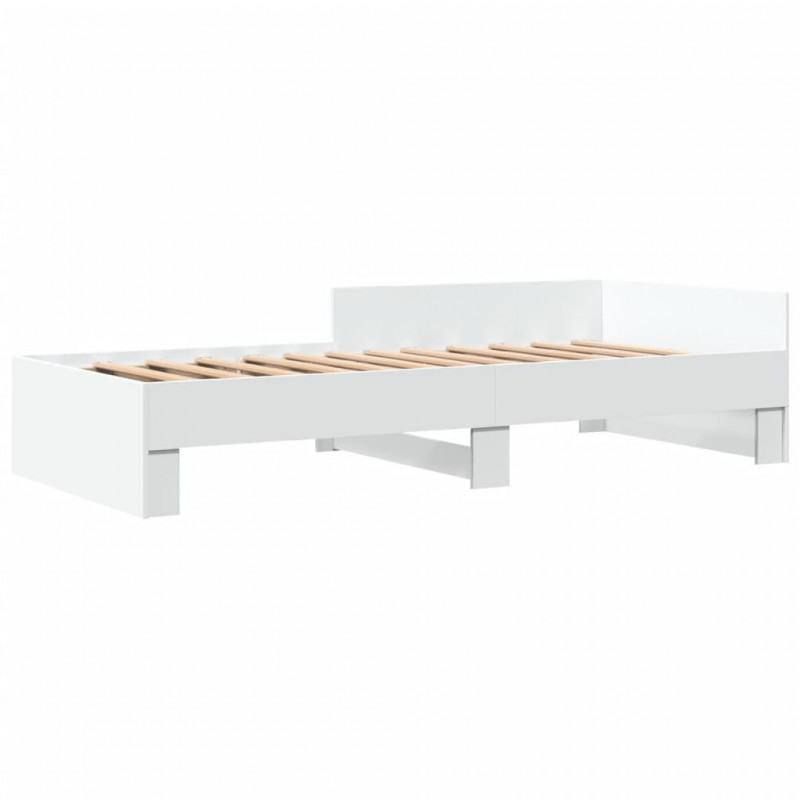 Rama łóżka, biała, 75x190 cm, materiał drewnopochodny