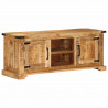 Szafka pod TV, 110x35x45 cm, surowe lite drewno mango