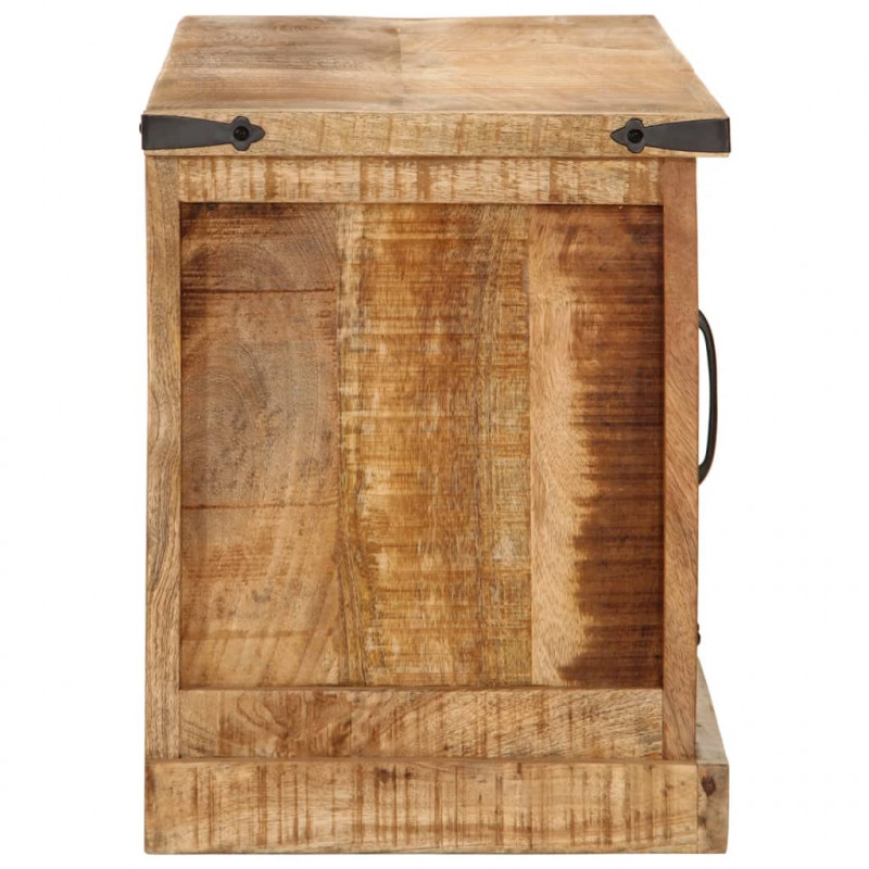 Szafka pod TV, 110x35x45 cm, surowe lite drewno mango