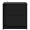 Szafki nocne z LED, 2 szt., czarne, materiał drewnopochodny