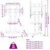 Stojak na kółkach na TV 32-70'', VESA maks. 600x400 mm, 50 kg