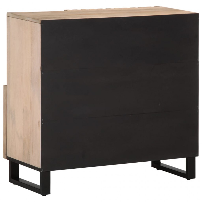 Szafka, 80x34x75 cm, lite drewno mango