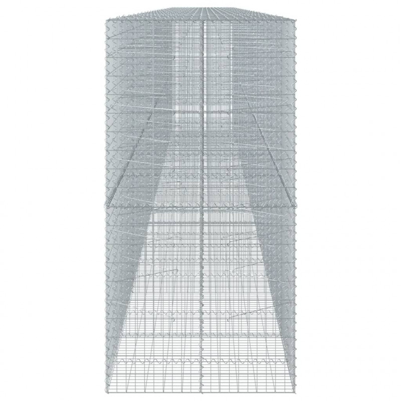 Kosz gabionowy z pokrywą, 1200x100x200 cm, galwanizowane żelazo