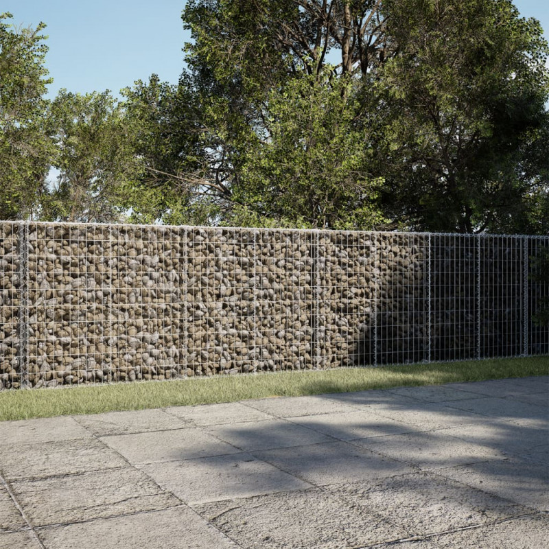 Kosz gabionowy z pokrywą, 950x100x100 cm, galwanizowane żelazo