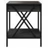 Stolik kawowy z LED Infinity, czarny, 40x40x49 cm