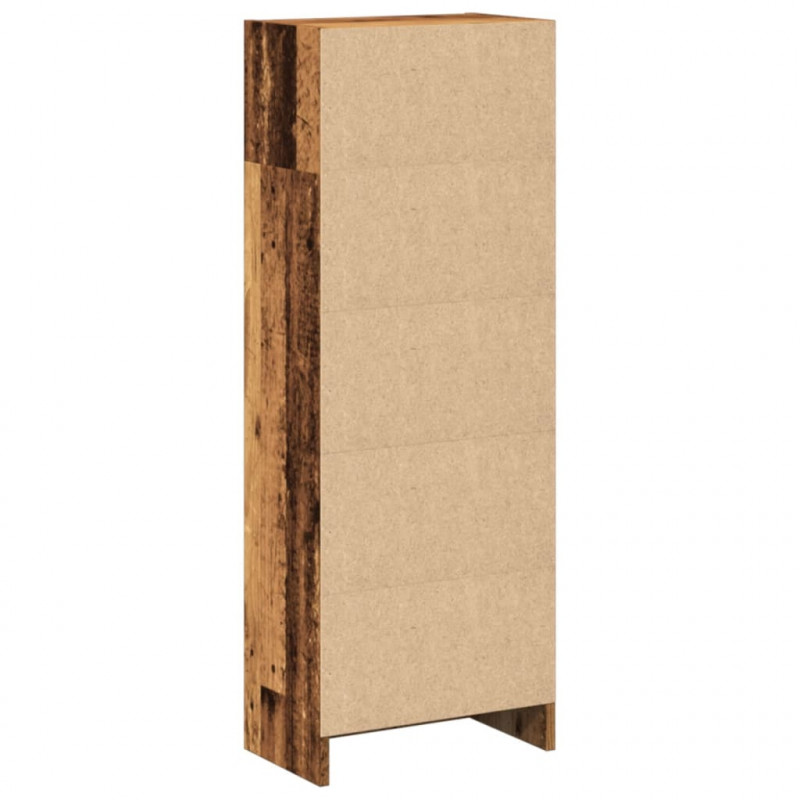 Regał, stare drewno, 40x24x109 cm, materiał drewnopochodny