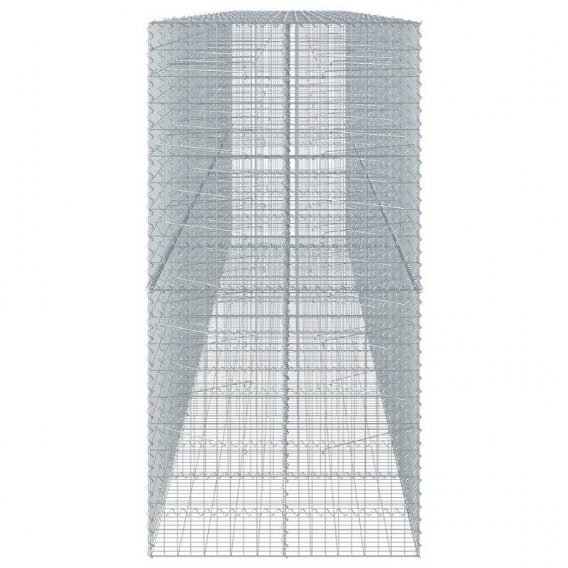 Kosz gabionowy z pokrywą, 800x100x200 cm, galwanizowane żelazo