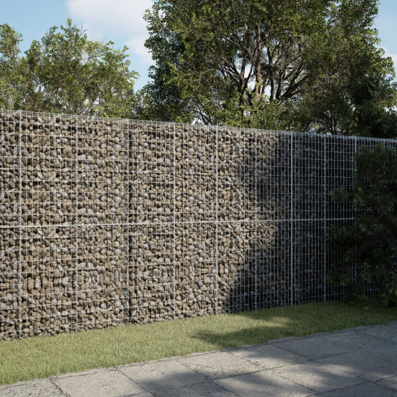 Kosz gabionowy z pokrywą, 350x100x200 cm, galwanizowane żelazo