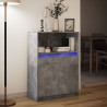 Szafka z LED, szarość betonu, 72x34x100 cm