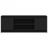 Szafka TV z LED, czarna, 139,5x34x50cm, materiał drewnopochodny