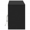 Szafka TV z LED, czarna, 139,5x34x50cm, materiał drewnopochodny