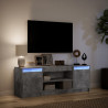 Szafka pod TV z LED, szarość betonu, 139,5x34x50 cm