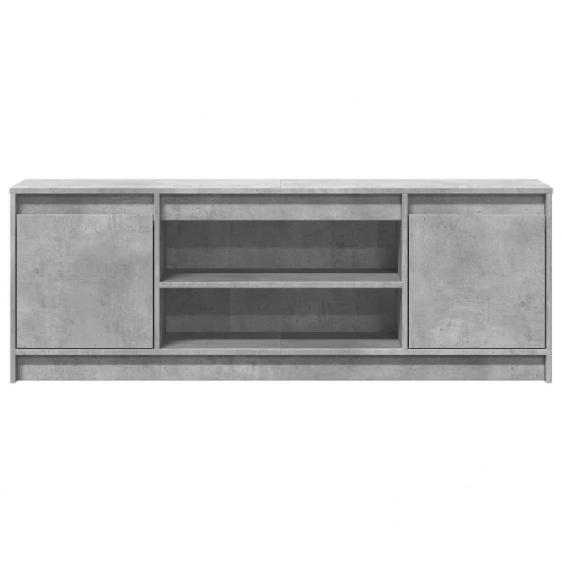 Szafka pod TV z LED, szarość betonu, 139,5x34x50 cm