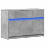 Szafka TV z LED, szarość betonu, 91x34x61 cm