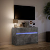 Szafka TV z LED, szarość betonu, 91x34x61 cm