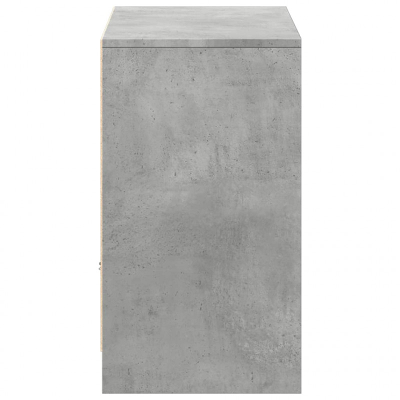 Szafka TV z LED, szarość betonu, 91x34x61 cm