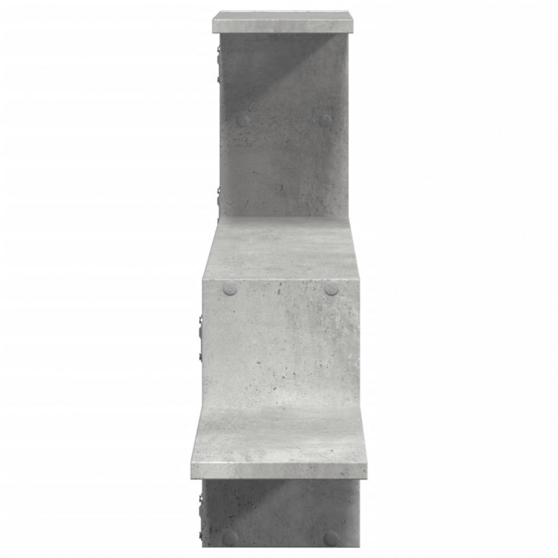 Półka wisząca, szarość betonu, 104x15x49 cm