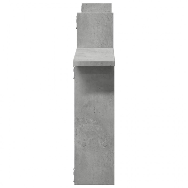 Półki ścienne, 2 szt., szarość betonu, 50x12x50 cm