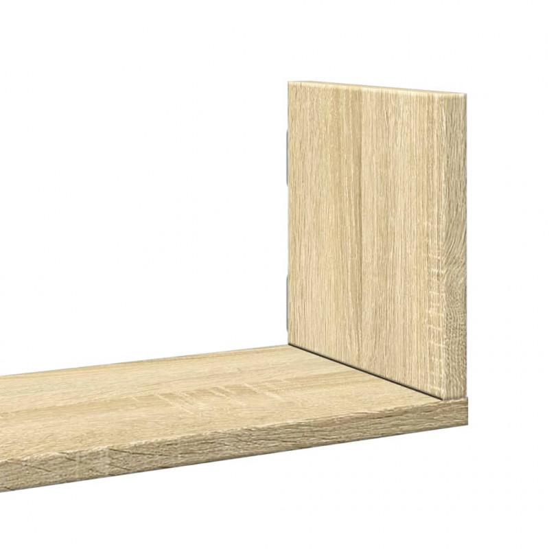 Półki ścienne, 3 szt., dąb sonoma, 58x18x18 cm