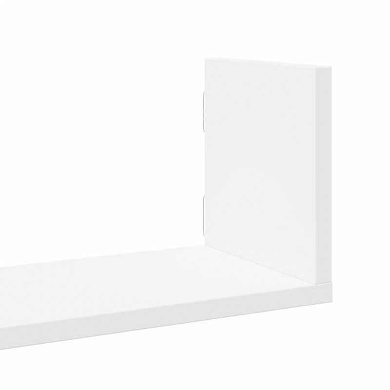 Półki ścienne, 3 szt., białe, 58x18x18 cm