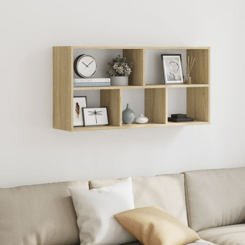 Półka ścienna, dąb sonoma, 100x25x50 cm