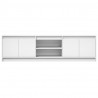 Szafka TV z LED, biała, 180x34x50 cm, materiał drewnopochodny