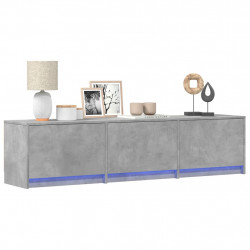 Szafka pod TV z LED, szarość betonu, 165x34x40 cm