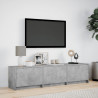 Szafka pod TV z LED, szarość betonu, 165x34x40 cm