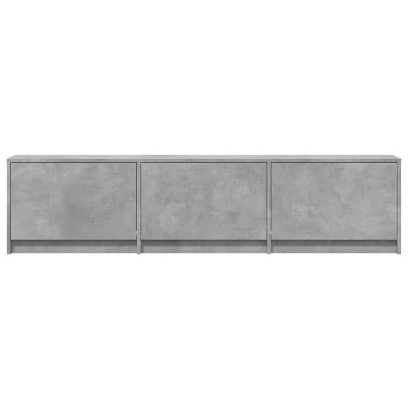 Szafka pod TV z LED, szarość betonu, 165x34x40 cm