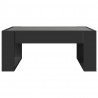 Stolik kawowy z LED Infinity, czarny, 70x53x30 cm
