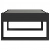 Stolik kawowy z LED Infinity, czarny, 70x53x30 cm