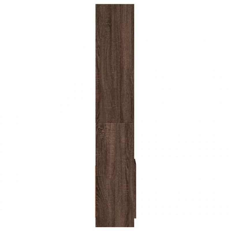 Kredens, brązowy dąb, 92x33x180 cm, materiał drewnopochodny