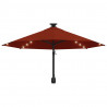 Parasol ogrodowy z LED, ścienny, 300 cm, terakota