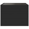 Stolik kawowy z LED Infinity, czarny, 40x40x30 cm