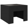 Stolik kawowy z LED Infinity, czarny, 40x40x30 cm