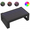 Stolik kawowy z LED Infinity, czarny, 90x53x30 cm