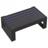 Stolik kawowy z LED Infinity, czarny, 90x53x30 cm